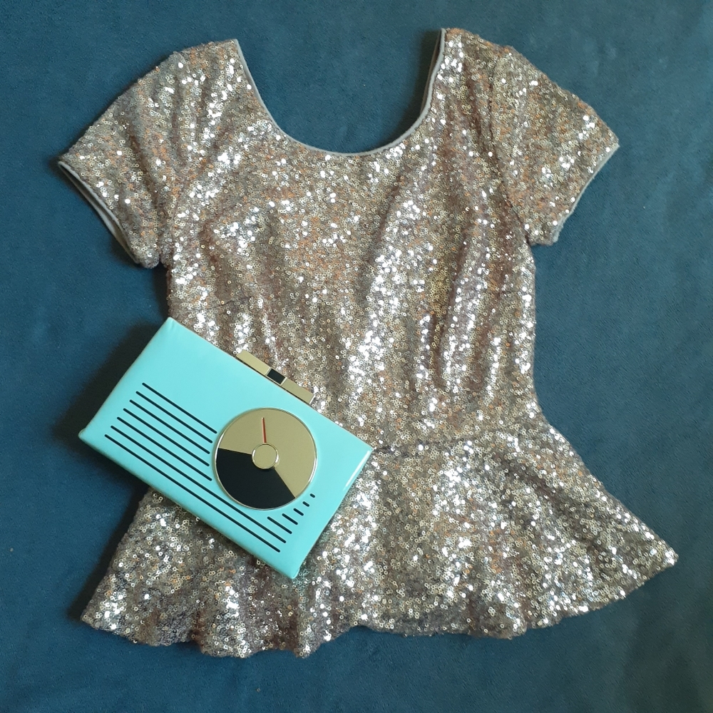Kate Spade Radio Samira Clutch in Dusty Mint